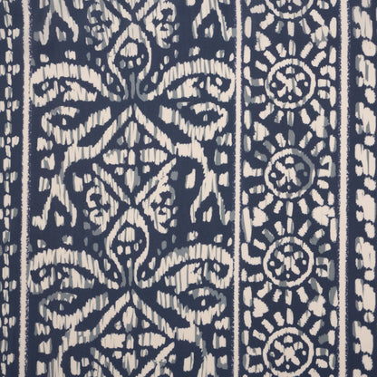 Mood Exclusive Blue Sun Carvings Sustainable Viscose and Polyester Twill