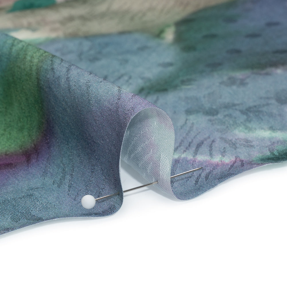 Mood Exclusive Eggplant Muddled Magic Patchwork Viscose Jacquard Folded