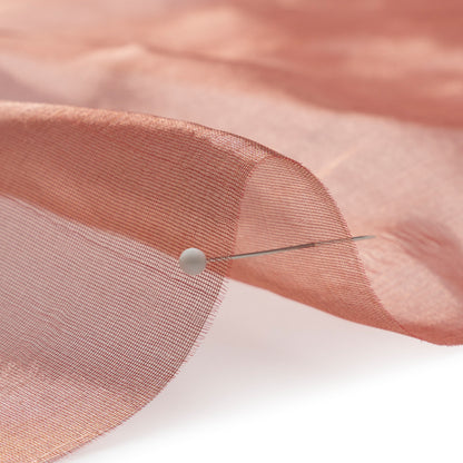 Metallic Silk Organza - Wine and Gold Detail