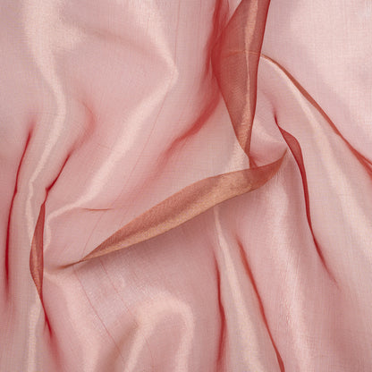 Metallic Silk Organza - Wine and Gold