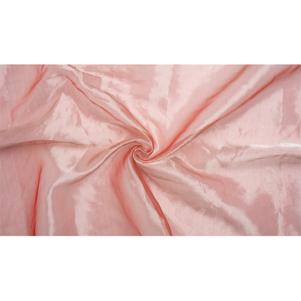Metallic Silk Organza - Red and Silver Full
