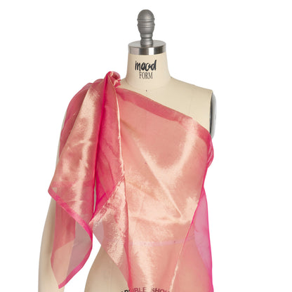 Metallic Silk Organza - Fuchsia and Gold Drape