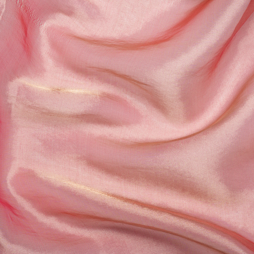 Metallic Silk Organza - Fuchsia and Gold