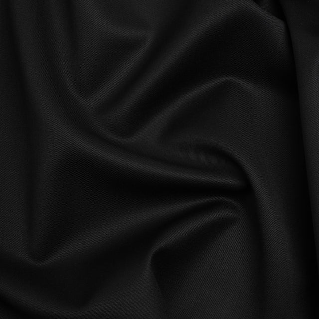 Super 120 Merino Wool Suiting - Black - Finn Collection