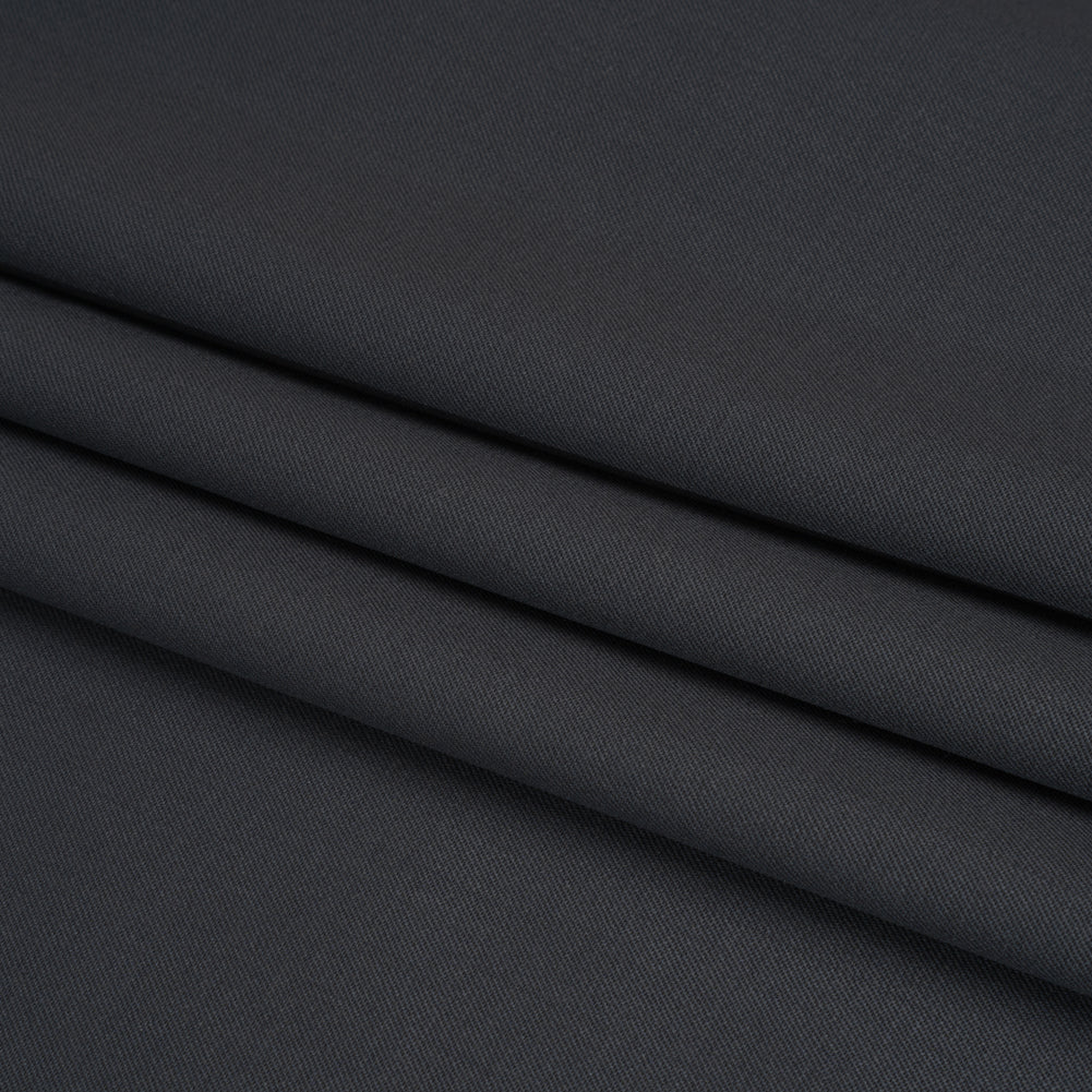 Super 120 Merino Wool Suiting - Charcoal - Finn Collection - Folded