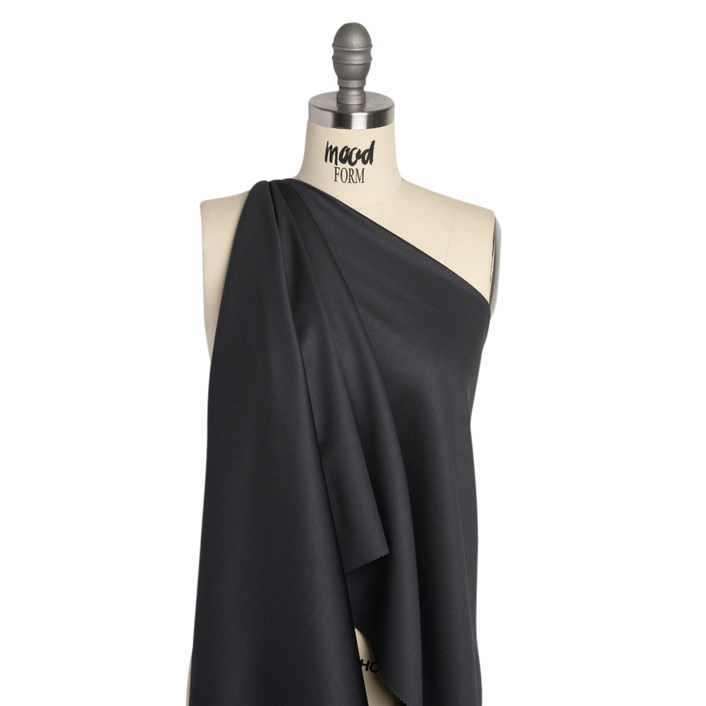 Super 120 Merino Wool Suiting - Charcoal - Finn Collection - Drape