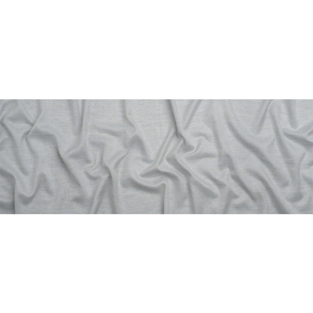 Baby Blue and Beige Heathered Lightweight Linen Blend Woven Full