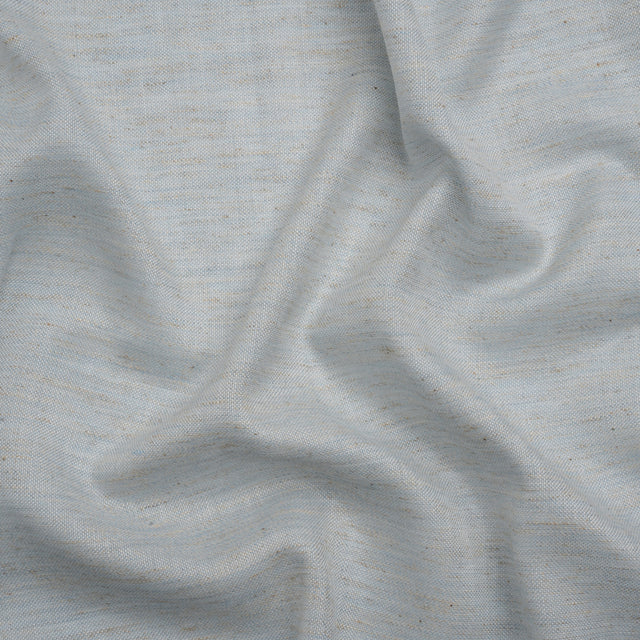 Baby Blue and Beige Heathered Lightweight Linen Blend Woven