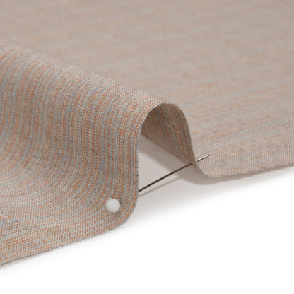 Blue, Red and Yellow Striated Lightweight Linen Woven Detail