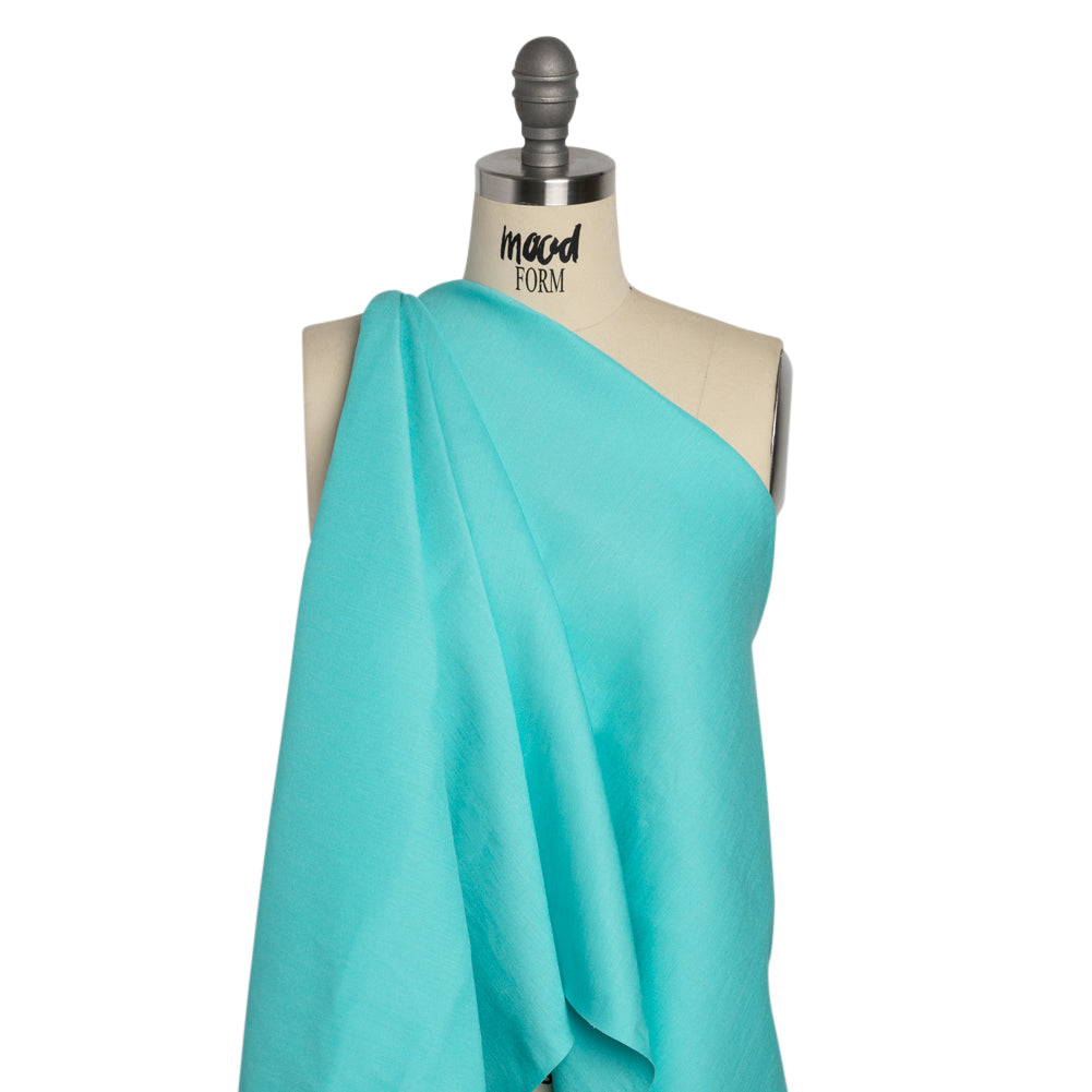 Stretch Linen Woven - New Blue - Asturias Collection - Drape