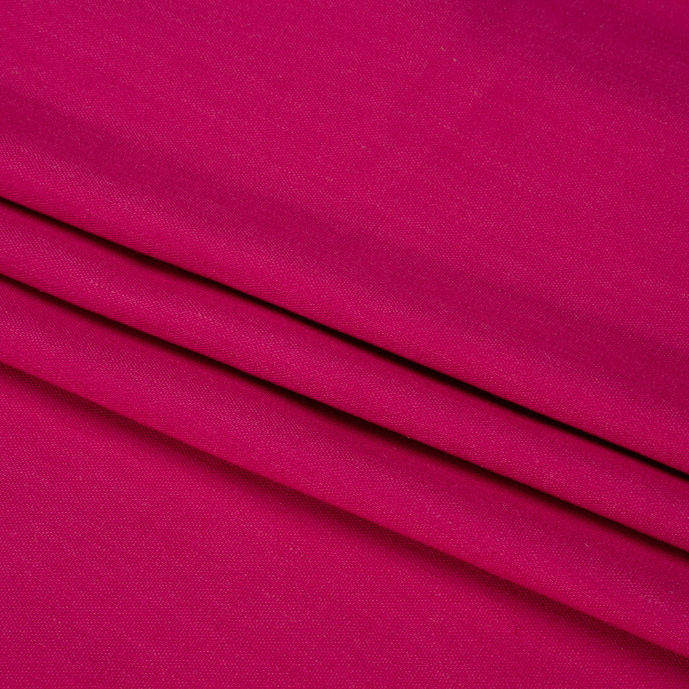 Stretch Linen Woven - Raspberry - Asturias Collection - Folded