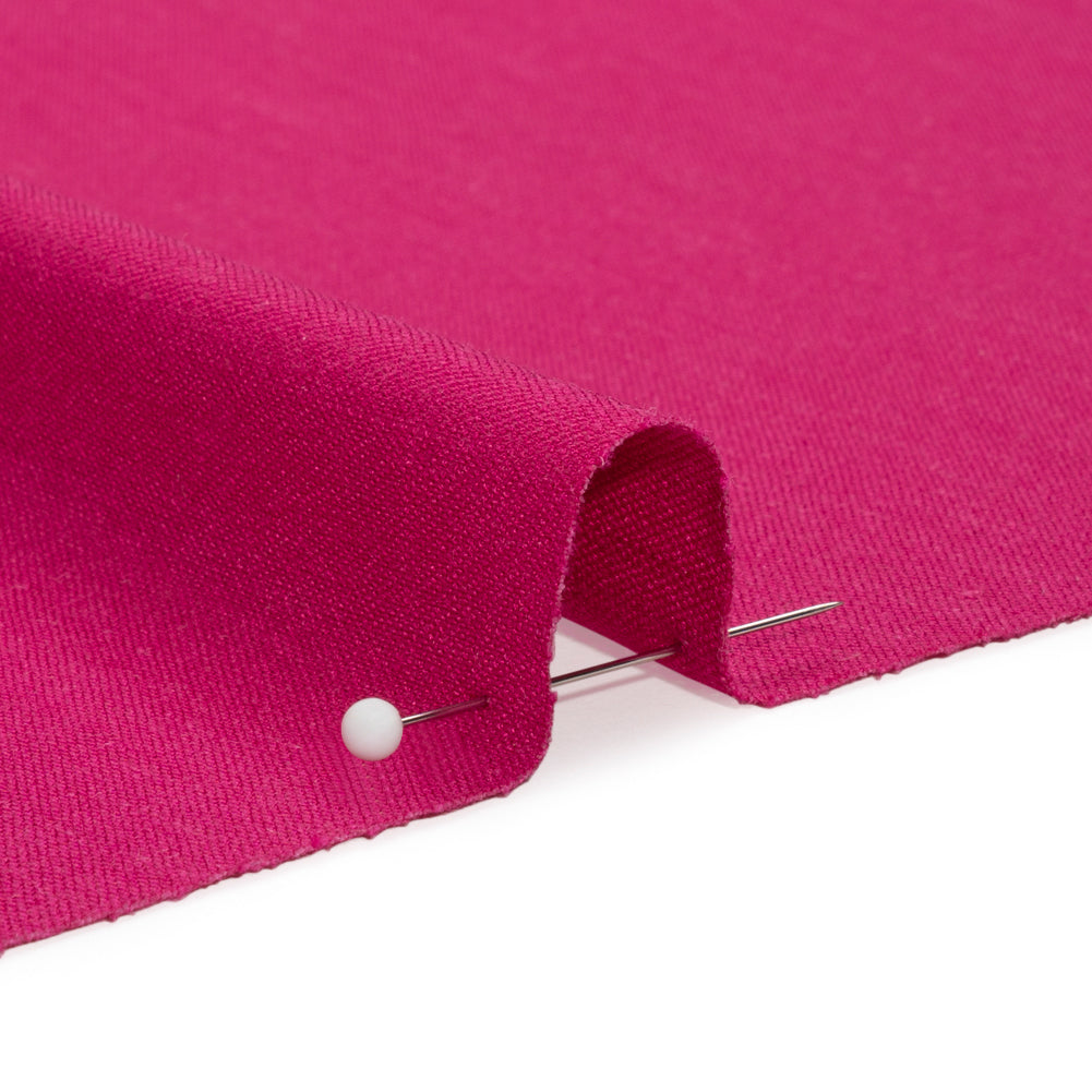 Stretch Linen Woven - Raspberry - Asturias Collection - Detail