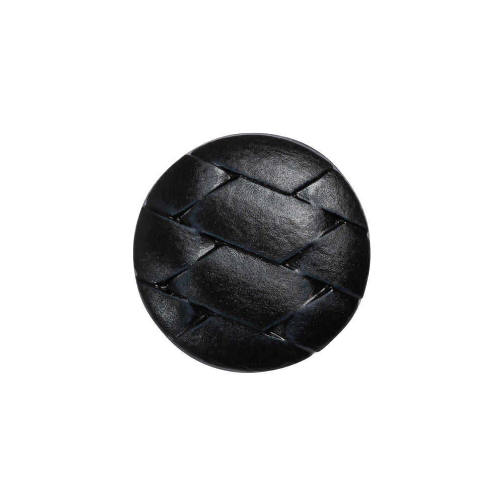 Italian Navy Geometric Engraved Shank Back Plastic Button - 32L/20mm