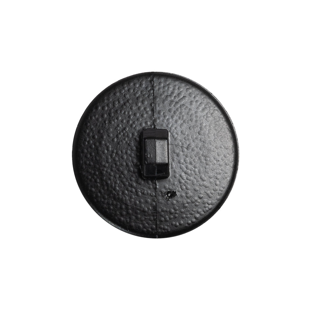 Italian Black Geometric Engraved Shank Back Plastic Button - 36L/23mm Detail