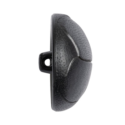Black Leather-Look Knot Etched Domed Plastic Shank-Back Button - 50L/32mm Folded