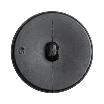 Black Leather-Look Knot Etched Domed Plastic Shank-Back Button - 50L/32mm Detail
