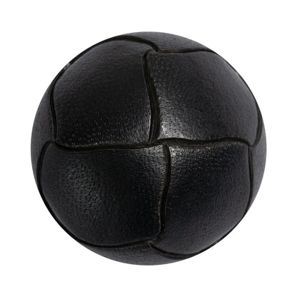 Black Leather-Look Knot Etched Domed Plastic Shank-Back Button - 50L/32mm