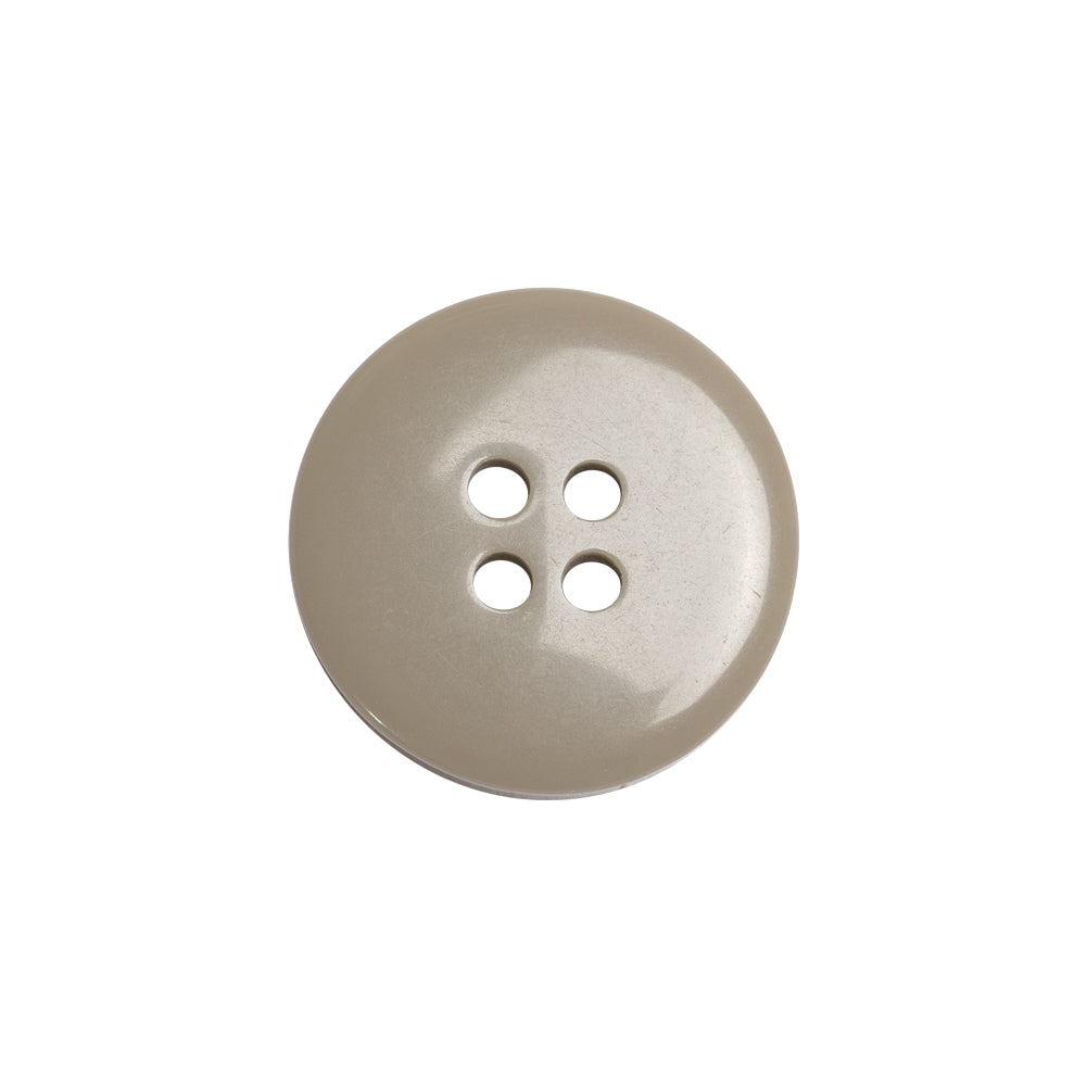 Famous NYC Designer Greige Rolled Rim Plastic 4-Hole Button - 32L/20mm Detail