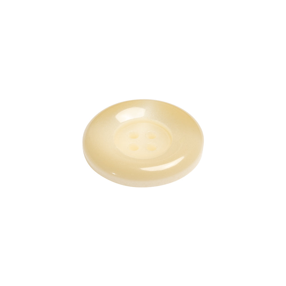 Ivory Rolled Rim Plastic 4-Hole Button - 28L/18mm Folded