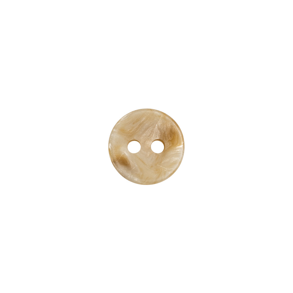 Beige Marbled Shell 2-Hole Button - 16L/10mm