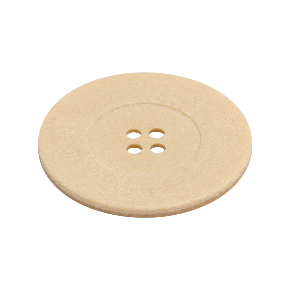 Beige Speckled Wide Rim Plastic 4-Hole Button - 45L/29mm Folded