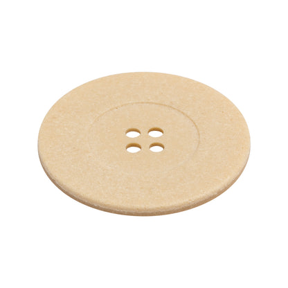 Beige Speckled Wide Rim Plastic 4-Hole Button - 45L/29mm Folded