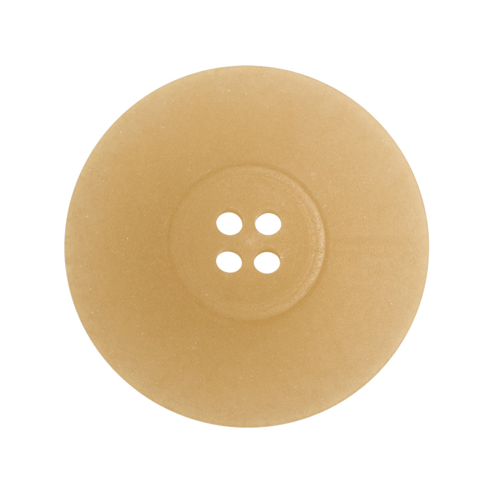 Beige Speckled Wide Rim Plastic 4-Hole Button - 45L/29mm Detail