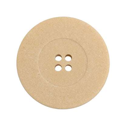 Beige Speckled Wide Rim Plastic 4-Hole Button - 45L/29mm