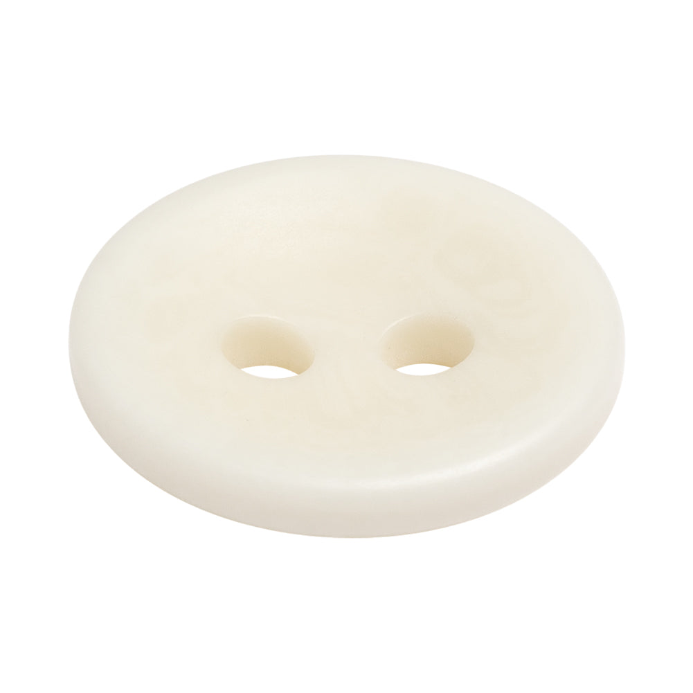 White Saucer Shaped Plastic 2-Hole Button - 55L/35mm Folded