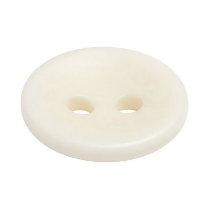 White Saucer Shaped Plastic 2-Hole Button - 55L/35mm Folded
