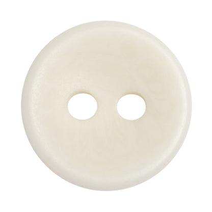 White Saucer Shaped Plastic 2-Hole Button - 55L/35mm