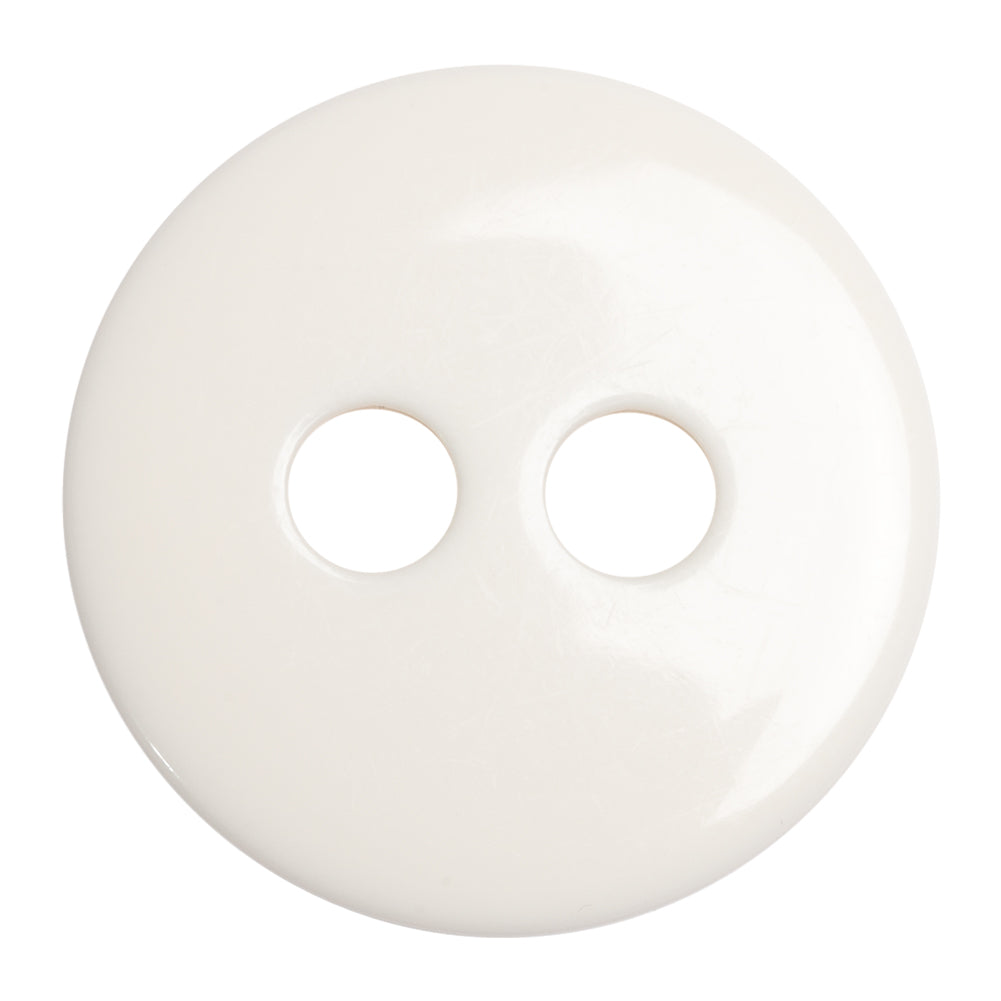 White Plastic 2-Hole Button - 60L/38mm Detail