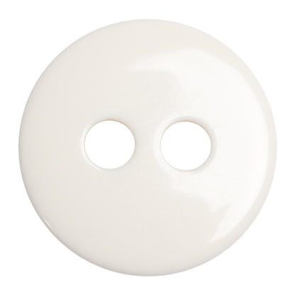 White Plastic 2-Hole Button - 60L/38mm Detail