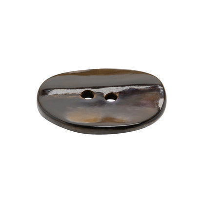 Iridescent Brown Organic Shell 2-Hole Button - 40L/25.5mm Folded