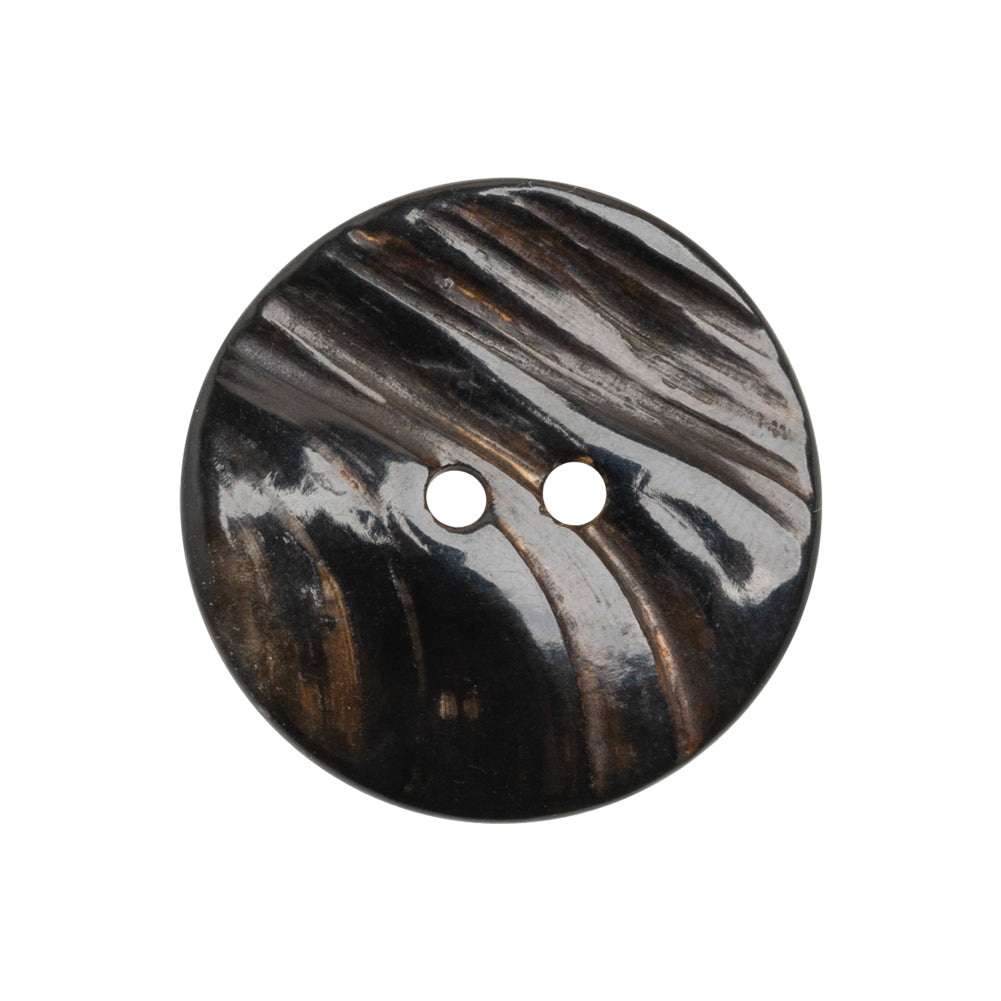 Iridescent Brown Organic Shell 2-Hole Button - 40L/25.5mm Detail