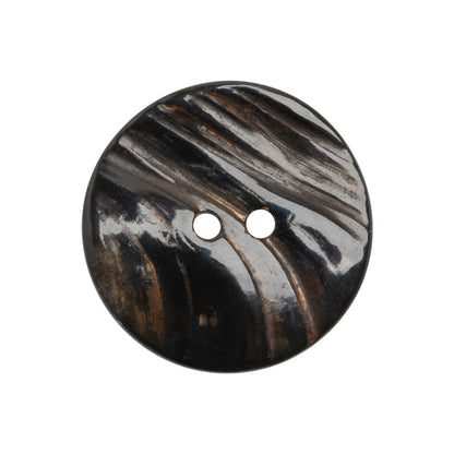 Iridescent Brown Organic Shell 2-Hole Button - 40L/25.5mm Detail