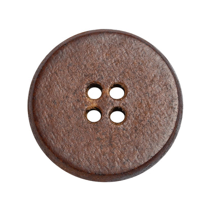 Red Brown Leather 4-Hole Button - 44L/28mm Detail