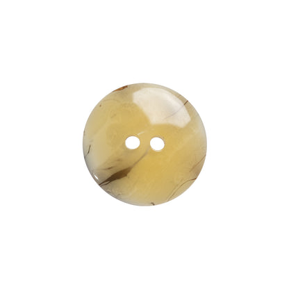 Italian Brown and Beige Abstract 2-Hole Plastic Button - 27L/17mm Detail