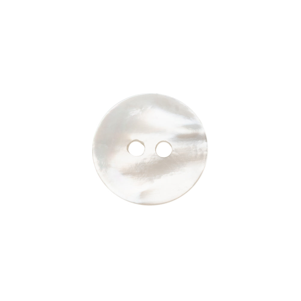 White Iridescent Fisheye 2-Hole Mother of Pearl Button - 24L/15mm Detail