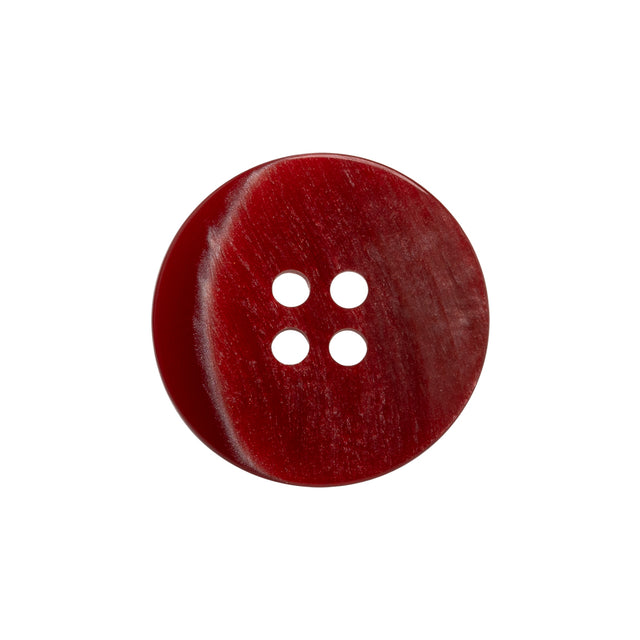 Red and White Shimmering Streaks 4-Hole Plastic Button - 36L/23mm