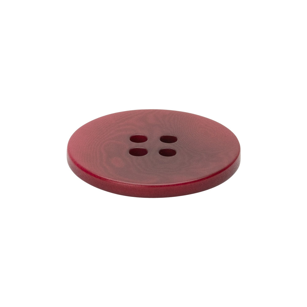 Wine Red Moire 4-Hole Plastic Button - 38L/24mm Folded