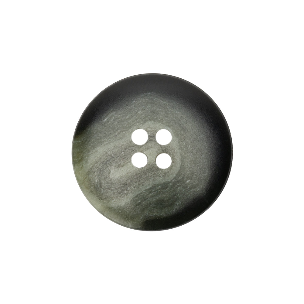 Olive Gray Swirls Rolled Rim 4-Hole Plastic Button - 38L/24mm Detail