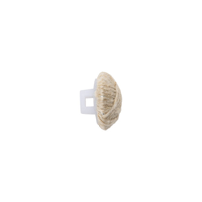 Natural Thread Covered Shank Back Button - 18L/11.5mm Folded