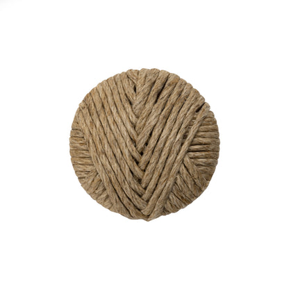 Natural Herringbone Thread Covered Shank Back Button - 36L/23mm