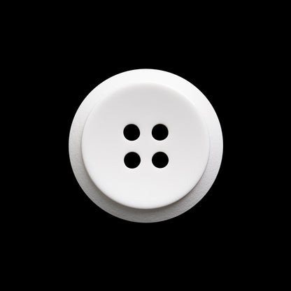 Pale Gray Raised Center Plastic 4-Hole Button - 36L/23mm
