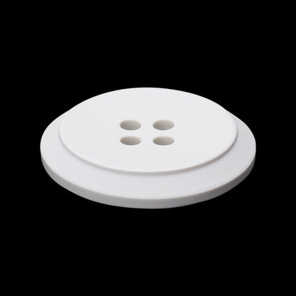 Pale Gray Raised Center Plastic 4-Hole Button - 44L/28mm Folded