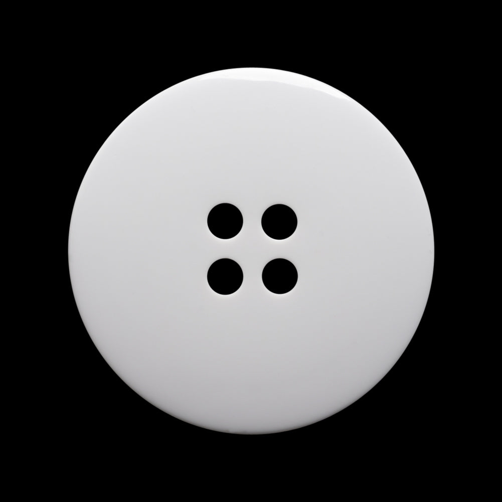 Pale Gray Raised Center Plastic 4-Hole Button - 44L/28mm Detail