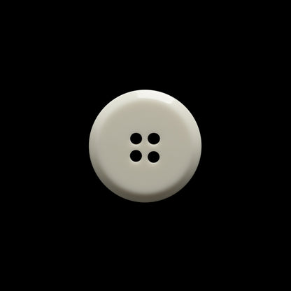 Off White Raised Center and Rim Plastic 4-Hole Button - 24L/15mm Detail