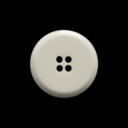 Off White Raised Center and Rim Plastic 4-Hole Button - 36L/23mm Detail