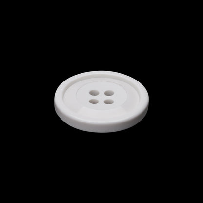 Pale Gray Raised Center and Rim Plastic 4-Hole Button - 32L/20mm Folded